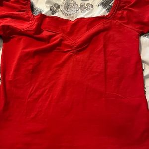 Collectif Red pinup top